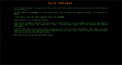 Desktop Screenshot of kylesherman.net